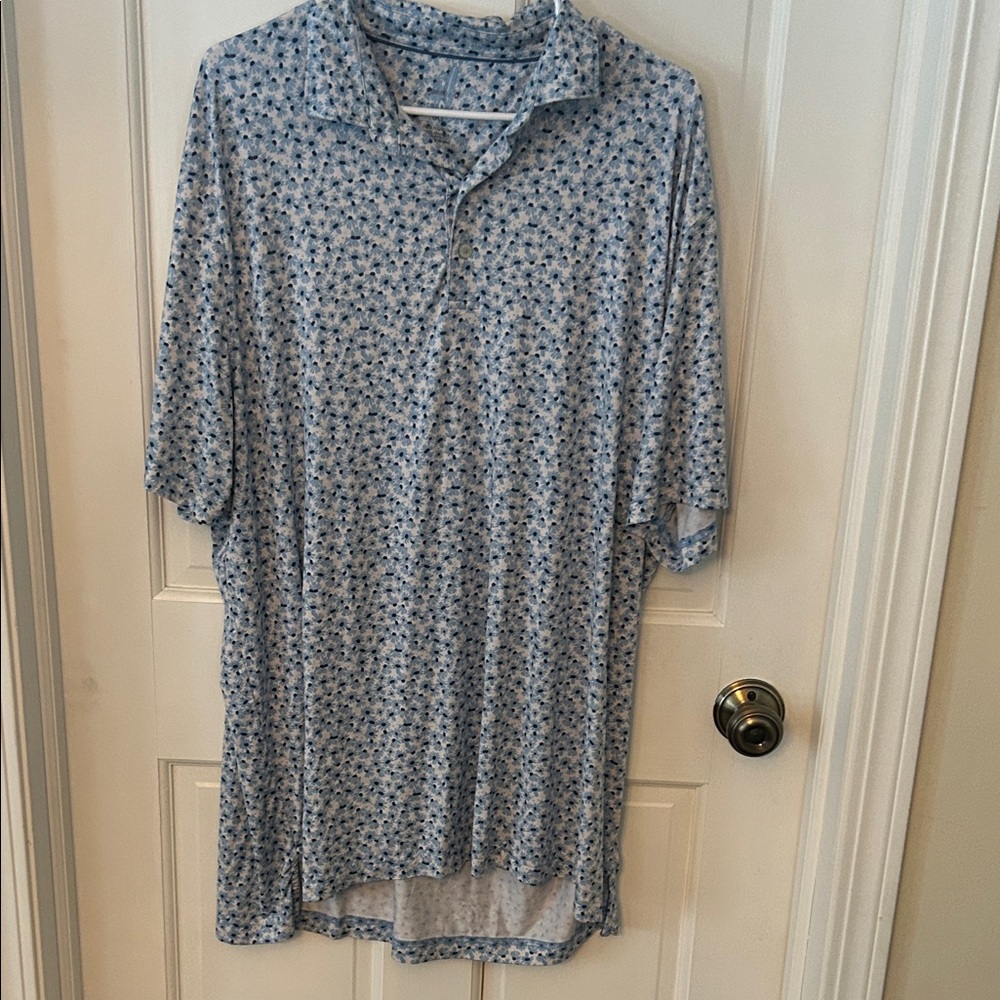 johnnie-O Light Blue Floral Button Down Shirt
